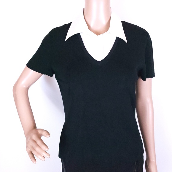 Talbots Women Knit Top with Detachable Collar Size PM - NWT - Picture 1 of 6
